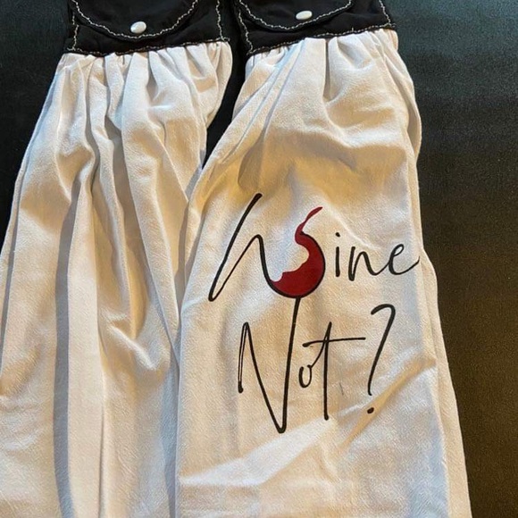 Wine Not Kitchen Hanging Dish Towel, Set of 2 - Picture 2 of 2